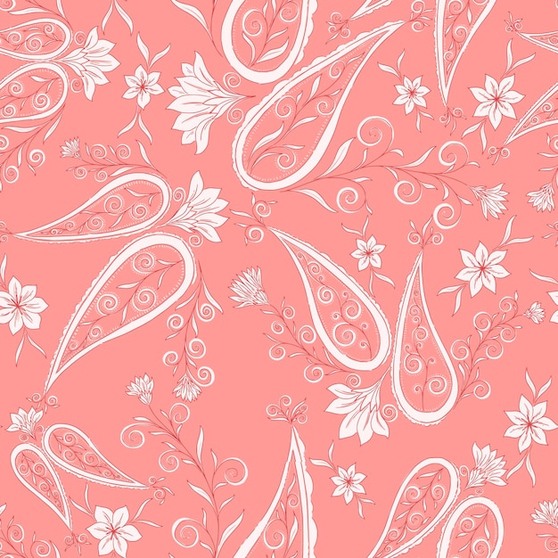Pastellrosa paisley ovee alles muster