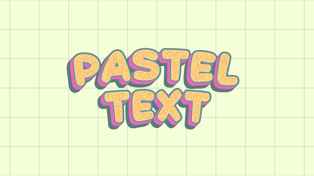 Vektor pastelltext mit texteffekt