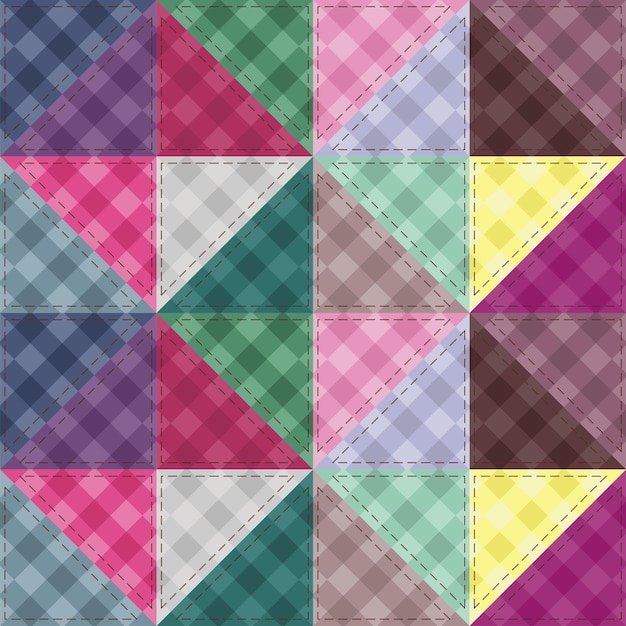 Patchwork-hintergrund mit dekorelementen