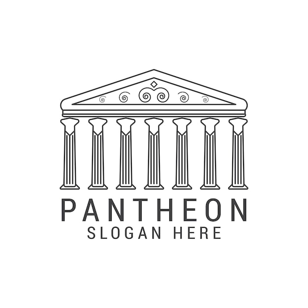 Patheon-logo-icon-design-vorlage eleganter luxus-premium-vektor