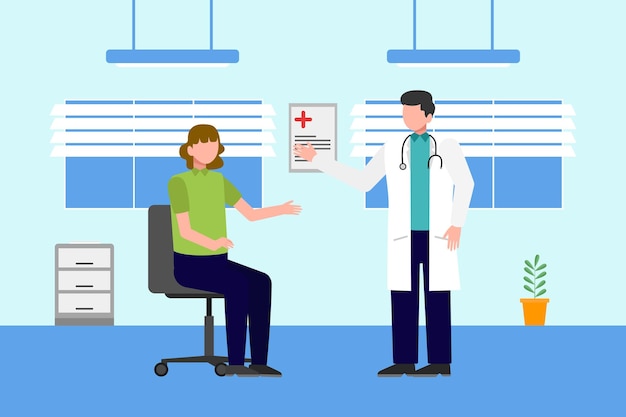 Patient Dynamisches Konzept Farbige flache Vektorillustration isoliert