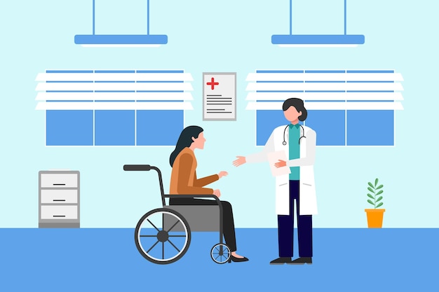 Patient Dynamisches Konzept Farbige flache Vektorillustration isoliert