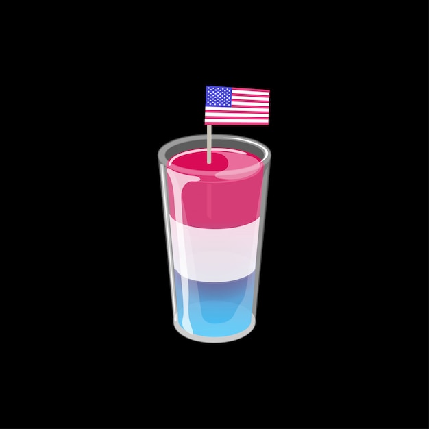 Patriotischer cocktailschuß