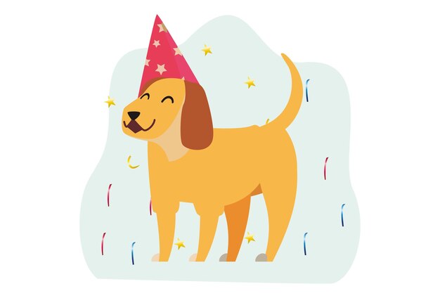 Pawty-Hüte-Konzeptillustration stilvoll und schön