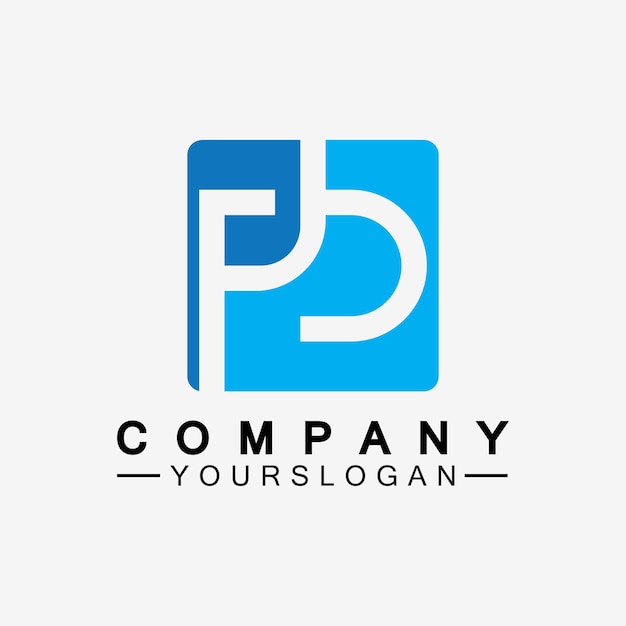 Pb letter logo kreatives und minimalistisches letter bp pb logo design