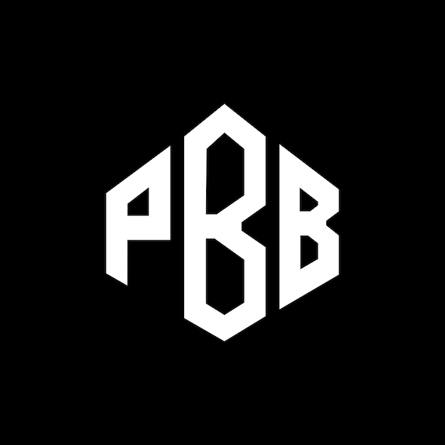 Vektor pbb-logo-design mit polygon-form pbb-polygon- und würfelform logo-design pbb-hexagon-vektorlogo-schablone weiße und schwarze farben pbb-monogramm geschäfts- und immobilien-logo