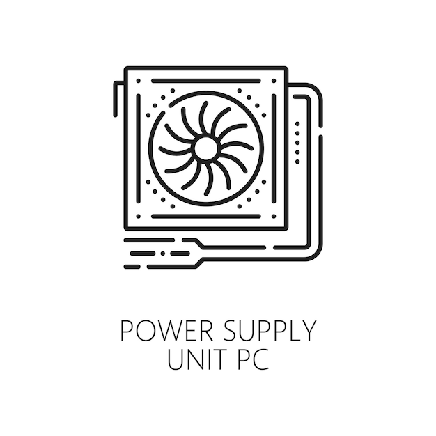 Pc-stromversorgungseinheit leitungs-symbol computer-hardware