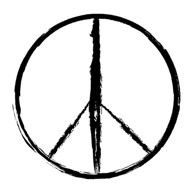 Vektor peace-zeichen peace-zeichen im vintage-stil