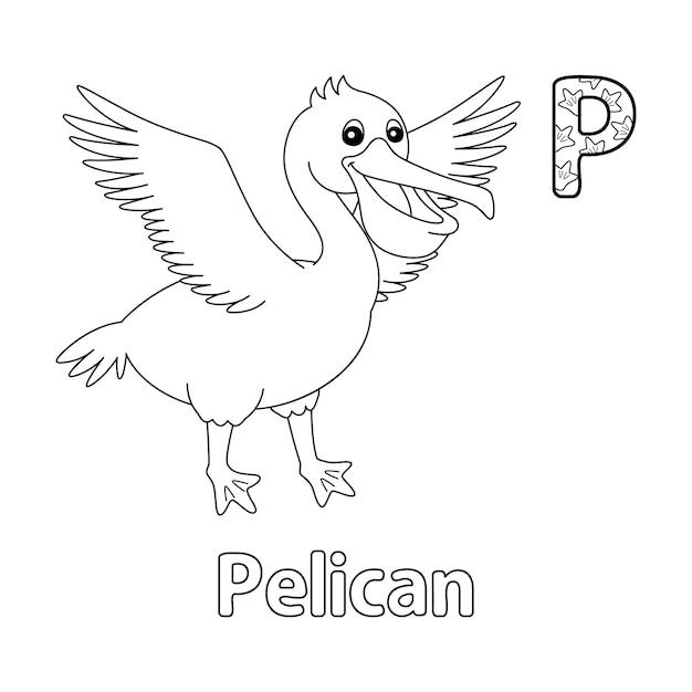 Pelikan Alphabet ABC Malvorlage P