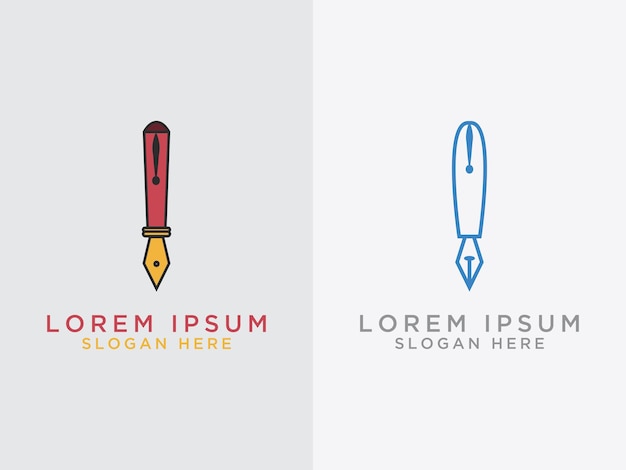 Vektor pen-logo-icon-design-vorlage