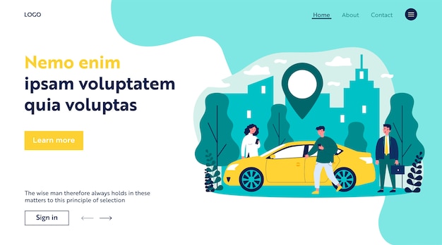 Pendler, die Auto in der Stadt teilen