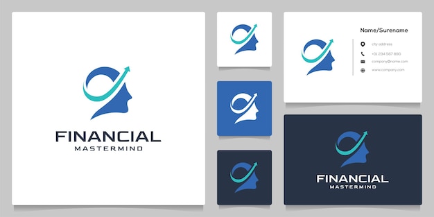 People head pfeil finanzplanung logo-design