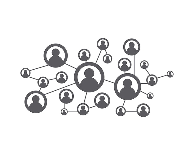 People Network und soziales Symbol