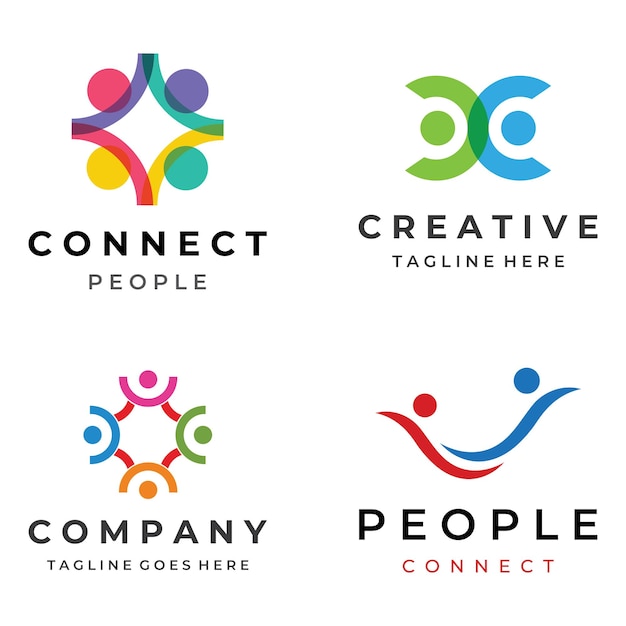 People relationship logo template design logo für organisation business kindergarten