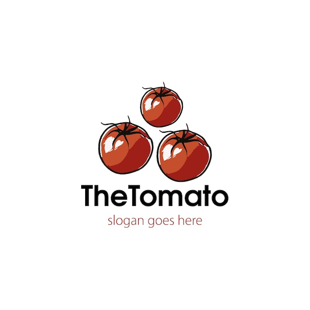 Pepper vector-logo und das tomaten-vektor-logo