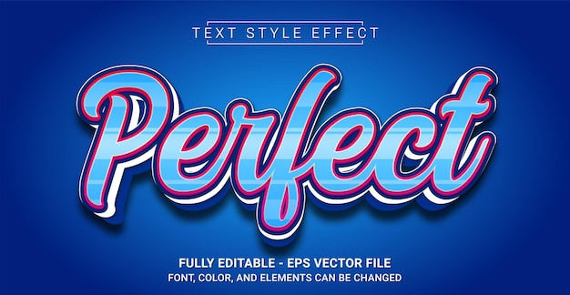 Perfekter textstil-effekt bearbeitbare grafische textvorlage