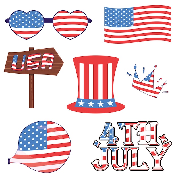 Perfektes 4. Juli-Clipart-Set