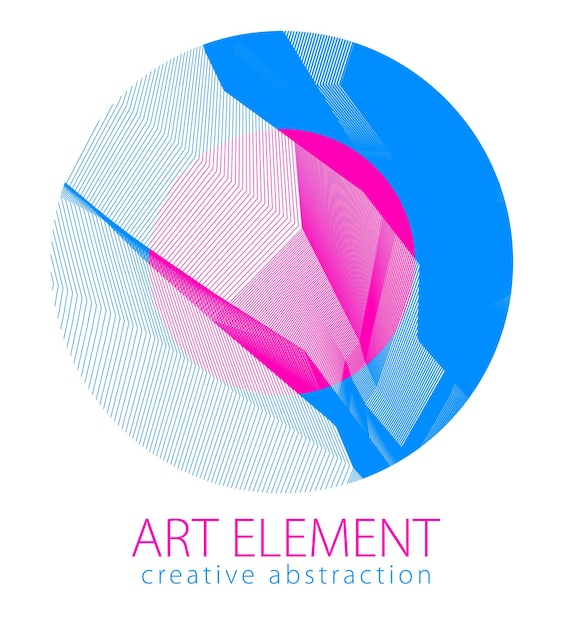 Perfektes Kunst- und Designelement mit großer Linienoberflächenstruktur in Form eines Kreises. Vektor abstrakter 3D-Perspektivhintergrund für Layouts, Poster, Banner, Print und Web. Cool und bewegt.