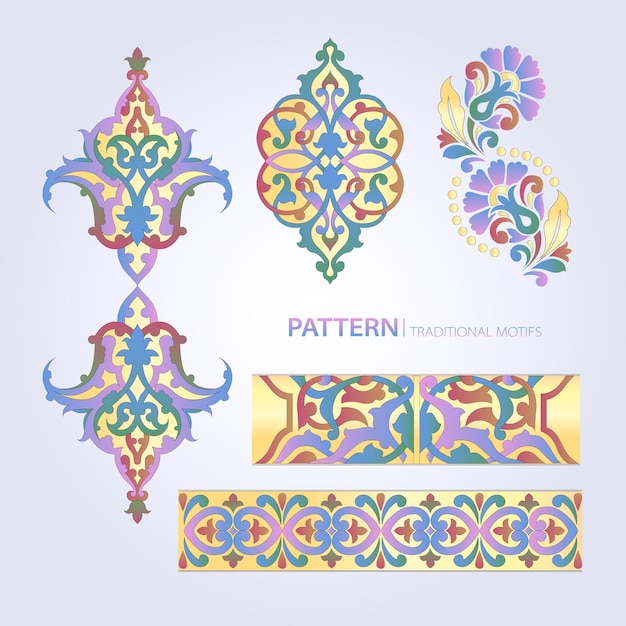 Vektor persian_vector_patterns_traditional_motis