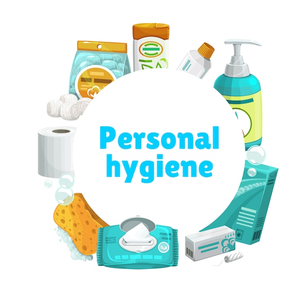 Persönliche hygiene und pflege, banner