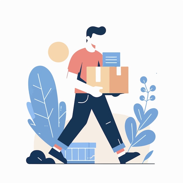 Person mit Notepad einfacher und minimalistischer flacher Design-Stil