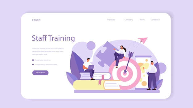 Personalberatung, webbanner oder landingpage-personalmanager, der bereitstellt