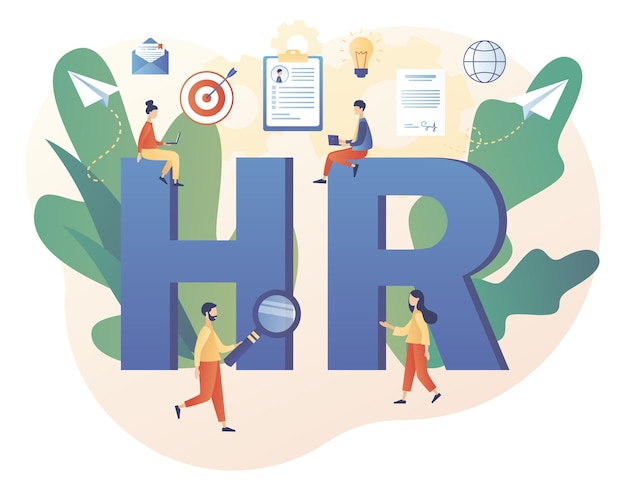 Personalmanagement. Personalabteilung. Arbeitgeber stellt Kandidaten ein. Personalagentur
