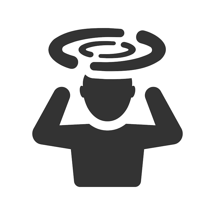 Vektor personensymbol für angst