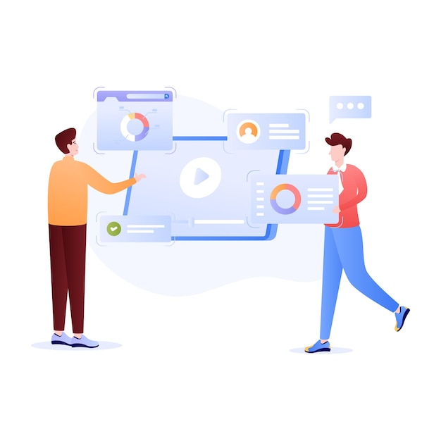 Personenüberwachungsdiagramm und flache Abbildung der Datenanalyse