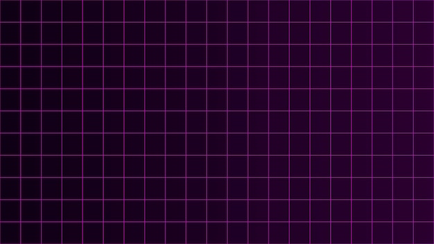 Vektor perspektive rosa raster auf dunklem hintergrund futuristische vektordarstellung hintergrund im stil der 80er jahre