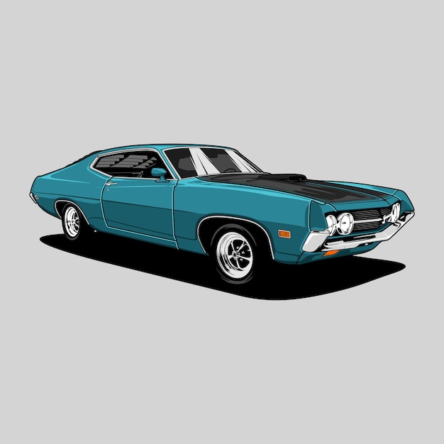 Perspektivenansicht-Autovektorillustration für konzeptionelles Design