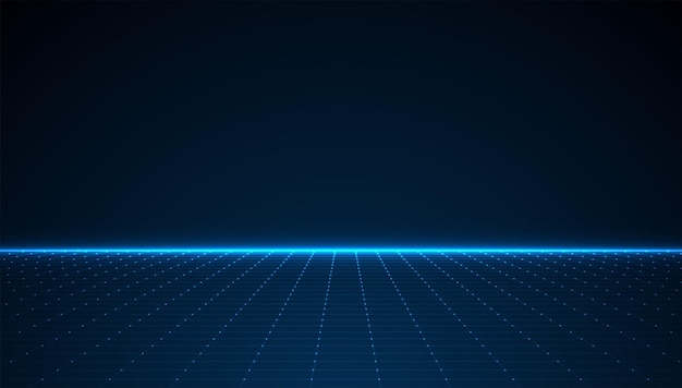Perspektivisches Raster Abstrakte Wireframe-Landschaft