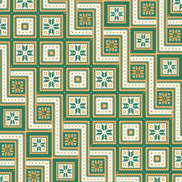 Peruanisches Muster im flachen Design