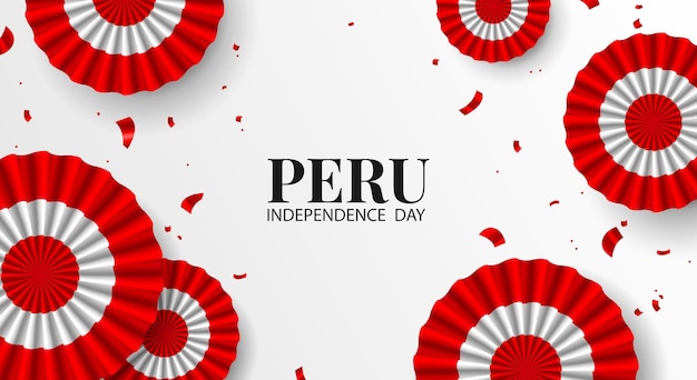 Perus unabhängigkeitstag kokarde nationales symbol von peru