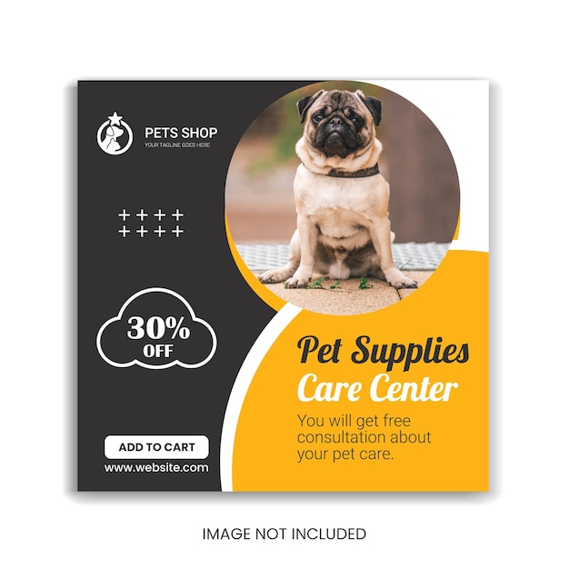 Vektor pet instagram story template design und social media post