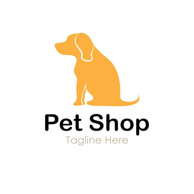 Pet shop logo design symbol illustration vorlage vektor mit modernem konzept