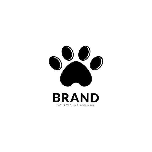 Pet Shop-Logo-Design-Vorlage. Modernes Tiersymbol-Etikett für Geschäft, Tierklinik, Krankenhaus,