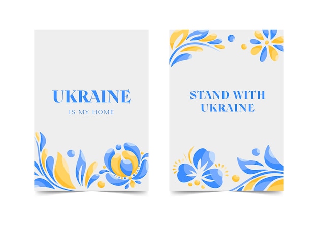 Petrykivka-ornament ukrainisches plakat-template-design