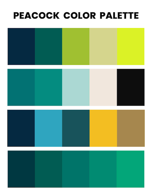 Pfauenfarbpalette