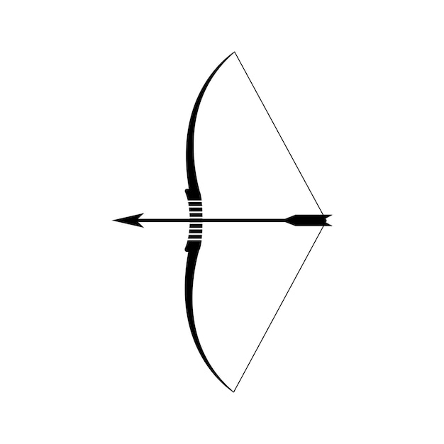 Pfeil-Bogen-Vektorsymbol