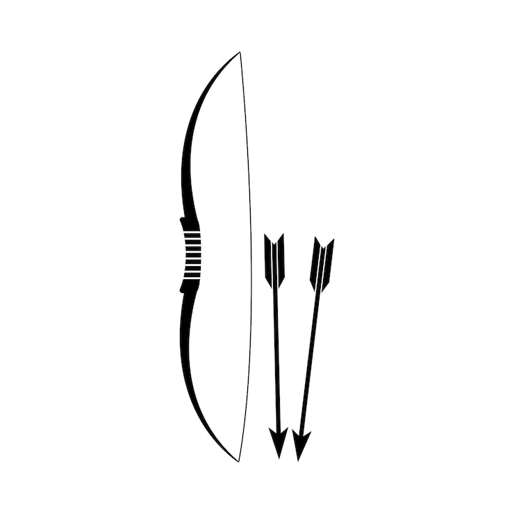 Vektor pfeil-bogen-vektorsymbol