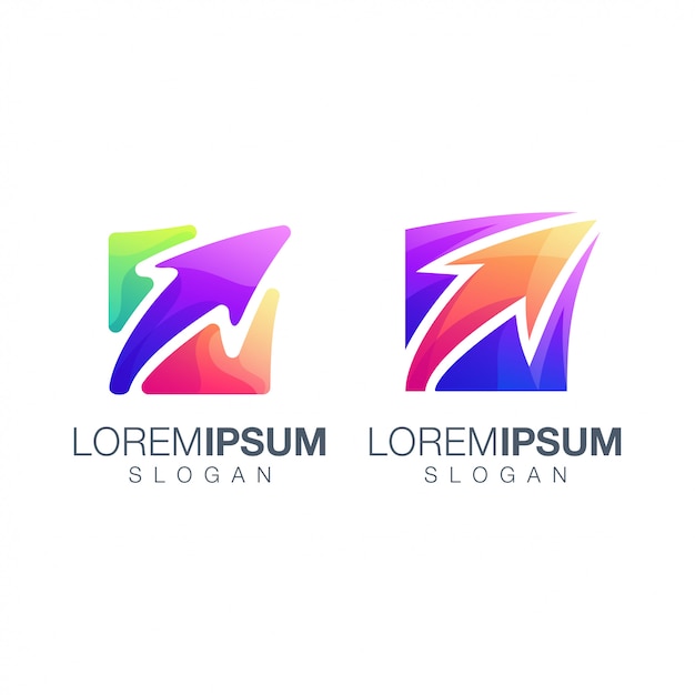 Pfeil farbe logo-design