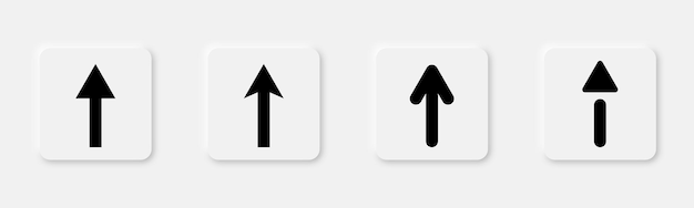 Pfeil-Icon-Satz Pfeil im Glyph Cursorsymbol im Vektor