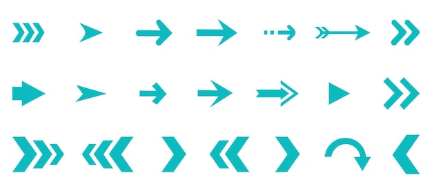 Pfeil Icons Set Pfeil-Icon Pfeil Vektor Sammlung Pfeil Cursor Moderne einfache Pfeile Vektor
