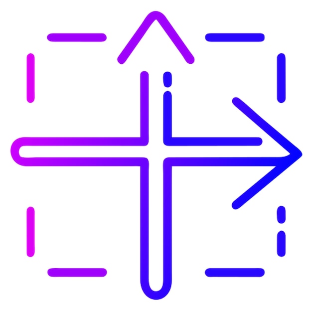 Vektor pfeil-ikonen-umriss-gradient