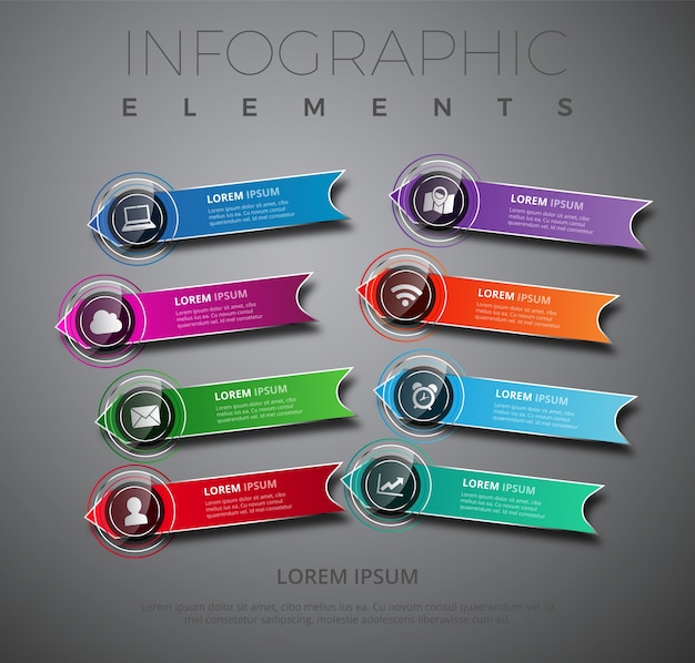 Pfeil infografische elemente vorlage design