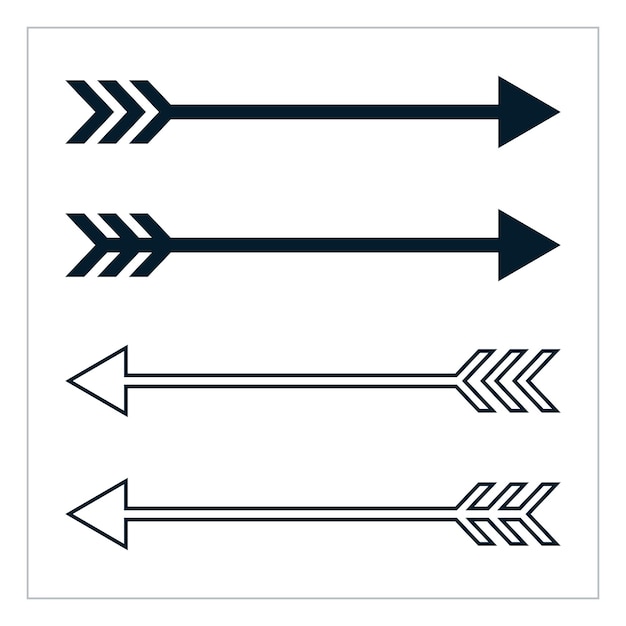 Pfeil Set Symbol Vektor Logo Vorlage Illustration EPS 10