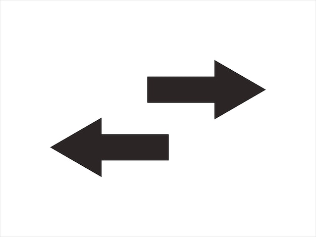 Pfeil-Symbol im Vektorbild im einfachen geraden Flachstil