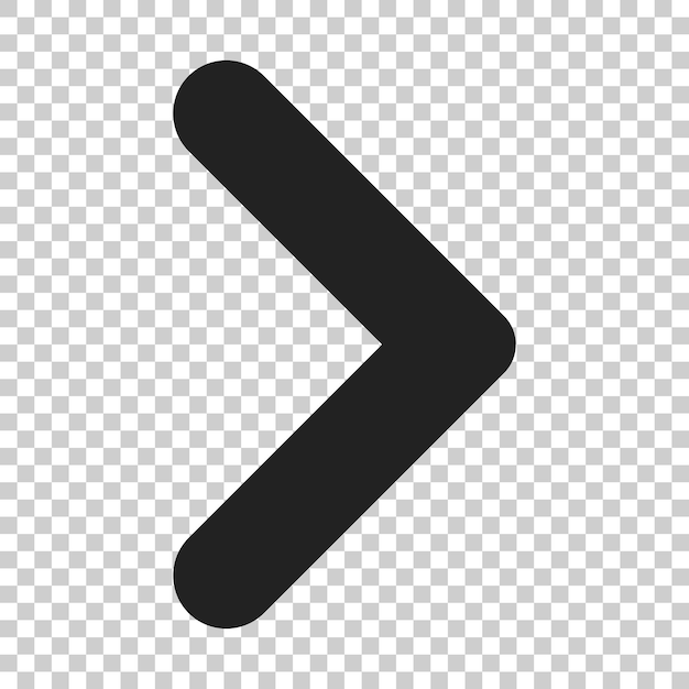 Pfeil-Symbol Vektor-Illustration auf isoliertem transparenten Hintergrund Geschäftskonzept Pfeil flaches Piktogramm