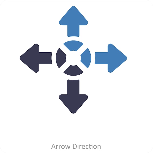 Vektor pfeilrichtung und symbolkonzept erweitern